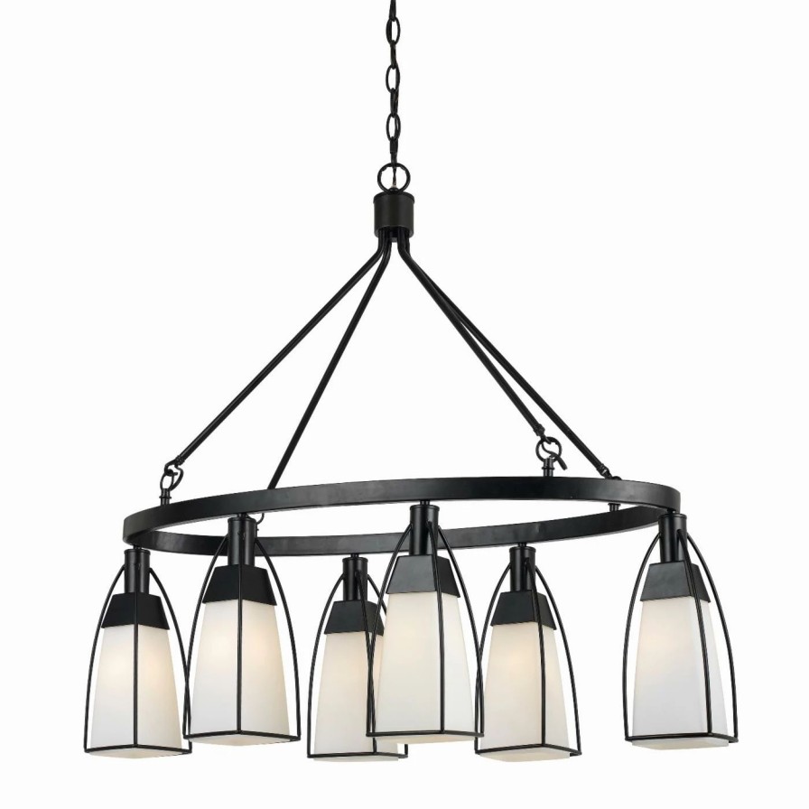 Chandeliers * | Top 10 Linear Cal Lighting Channing Fx-3612-6 Chandelier