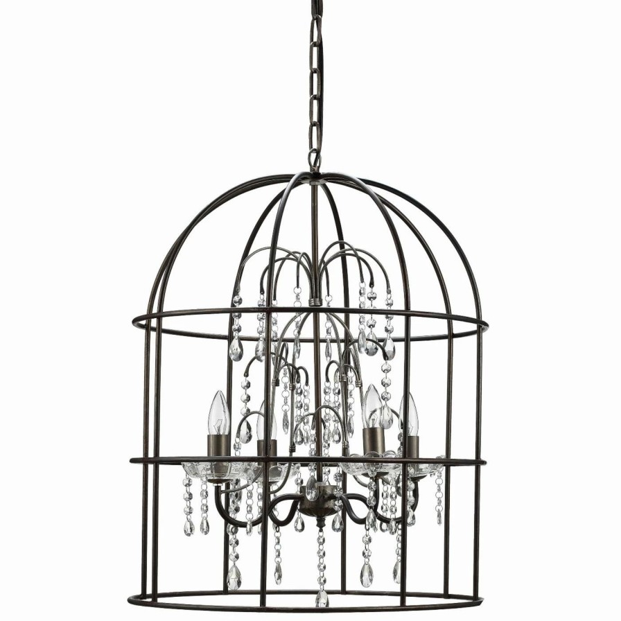 Chandeliers * | New Crystal 3R Studios Birdcage Da1637 Chandelier