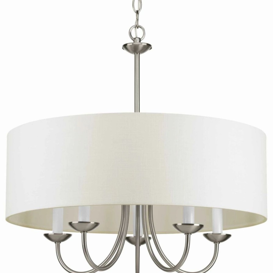 Chandeliers * | Coupon Progress Lighting Drum Shade P4217 Chandelier