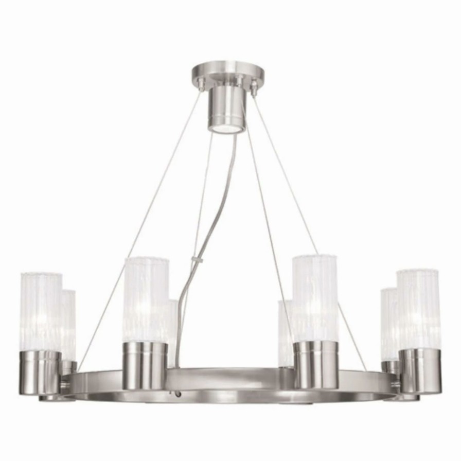 Chandeliers * | Best Deal Wagon Wheel Livex Lighting Midtown 50698 Chandelier