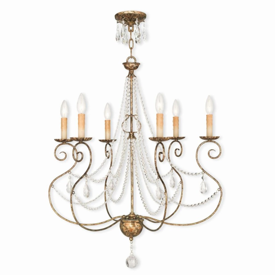 Candle * | Budget Livex Lighting Crystal Livex Isabella 51906 6 Light Chandelier