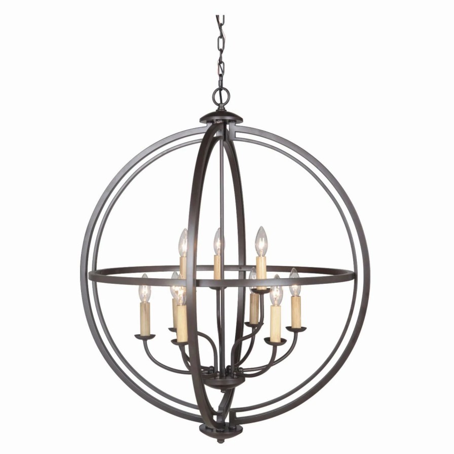 Chandeliers * | Outlet Globe Craftmade Berkeley 40139-Esp Foyer Chandelier