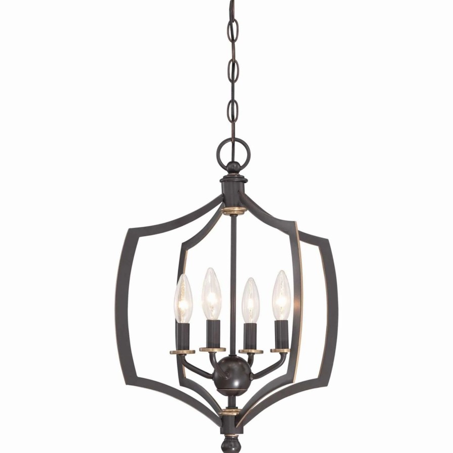 Chandeliers * | Budget Cage Minka Lavery Middletown Mini Chandelier Downton Bronze With Gold Highlights