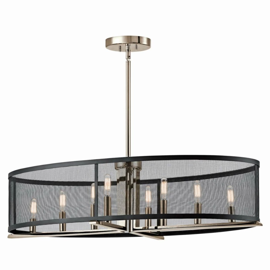 Chandeliers * | Promo Linear Kichler Titus 43712Pn Oval Chandelier