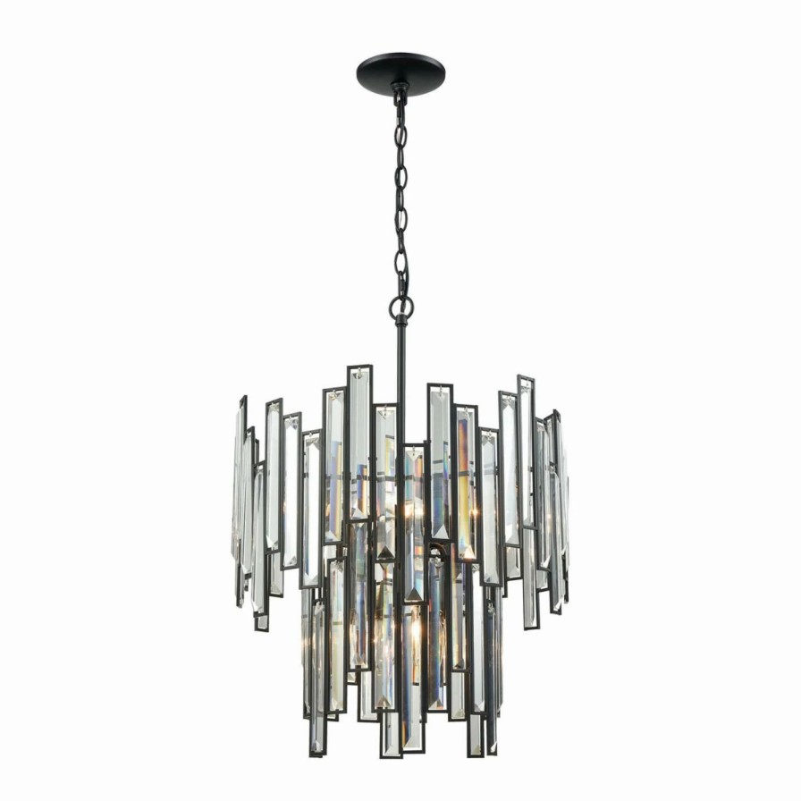 Chandeliers * | Cheapest Crystal Elk Lighting Lineo 46195/6 6 Light Chandelier