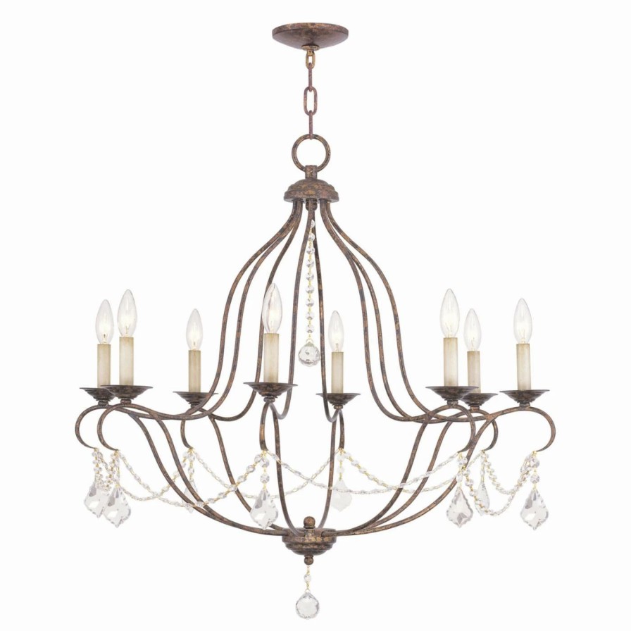 Candle * | Cheapest Livex Lighting Candle Livex Chesterfield 6428-71 Chandelier 32W In. Venetian Golden Bronze