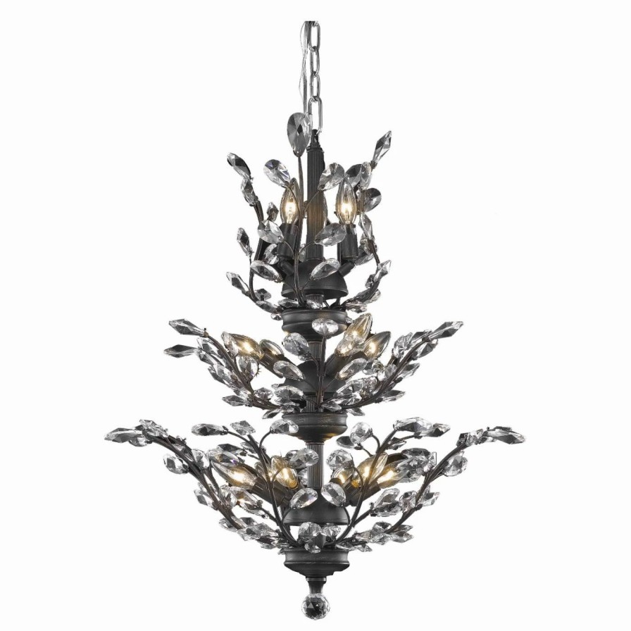 Chandeliers * | Best Sale Branch/Twig Elegant Lighting Orchid 13 Light Chandelier