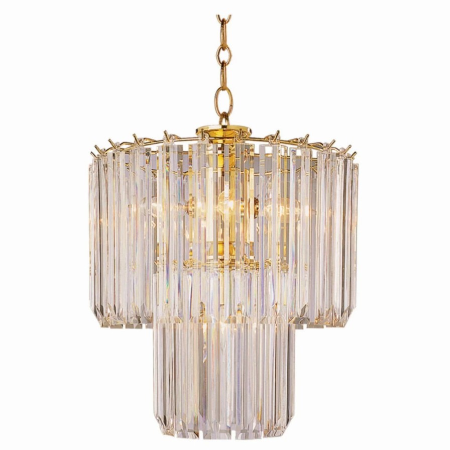 Crystal * | Best Sale Trans Globe Lighting Crystal Trans Globe 9646 Pb Chandelier Polished Brass 14W In.