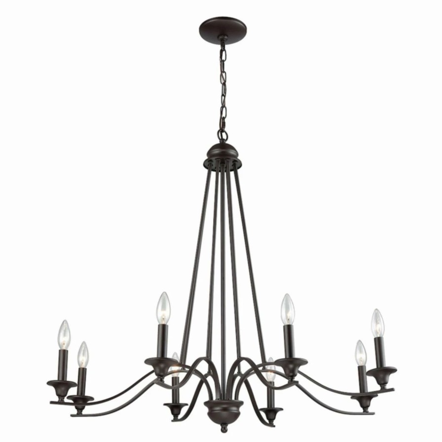 Candle * | Hot Sale Candle Thomas Lighting Farmington Cn110821 Chandelier