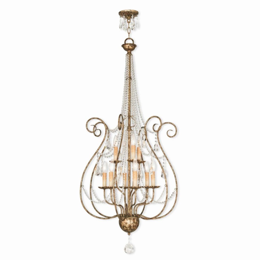 Candle * | Budget Livex Lighting Crystal Livex Isabella 51911 Foyer Chandelier