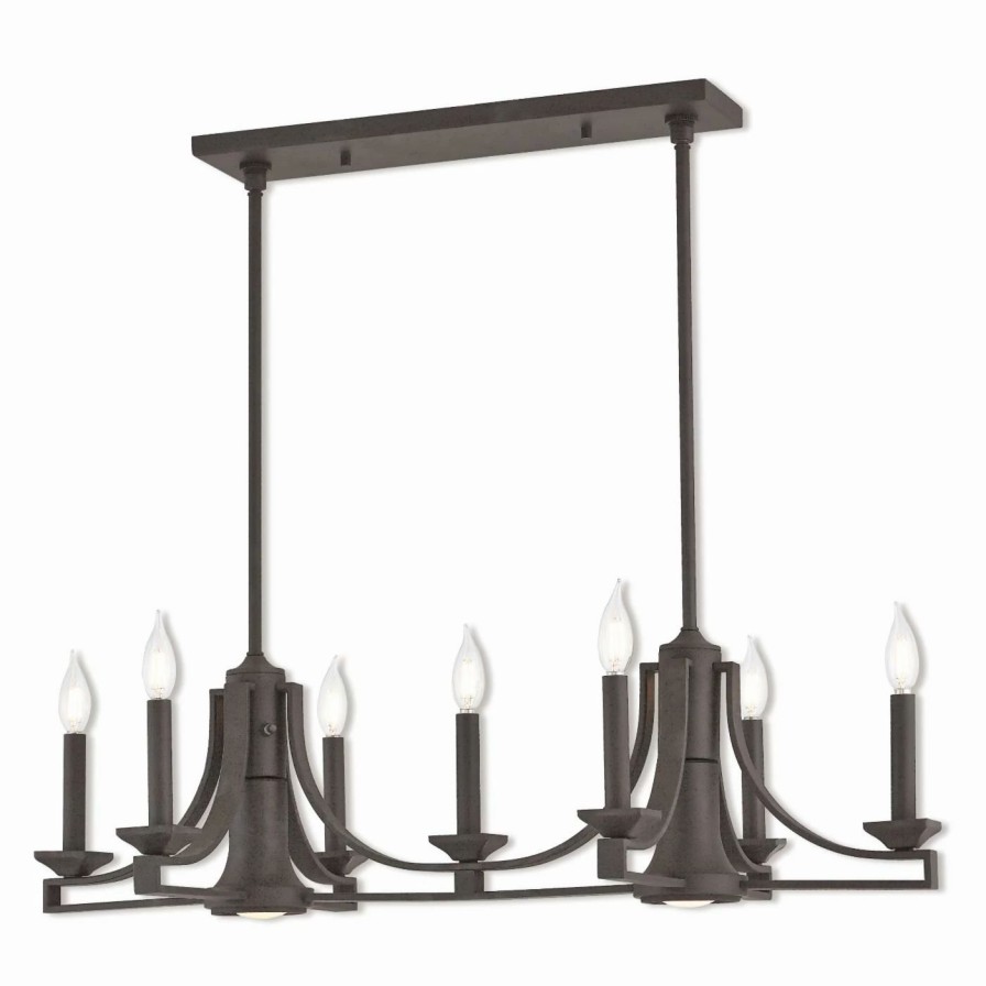 Chandeliers * | Best Pirce Linear Livex Lighting Trumbull 9 Light Chandelier