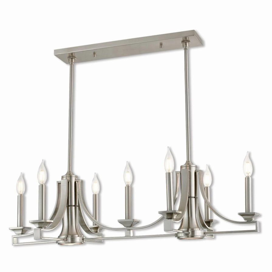 Chandeliers * | Best Pirce Linear Livex Lighting Trumbull 9 Light Chandelier