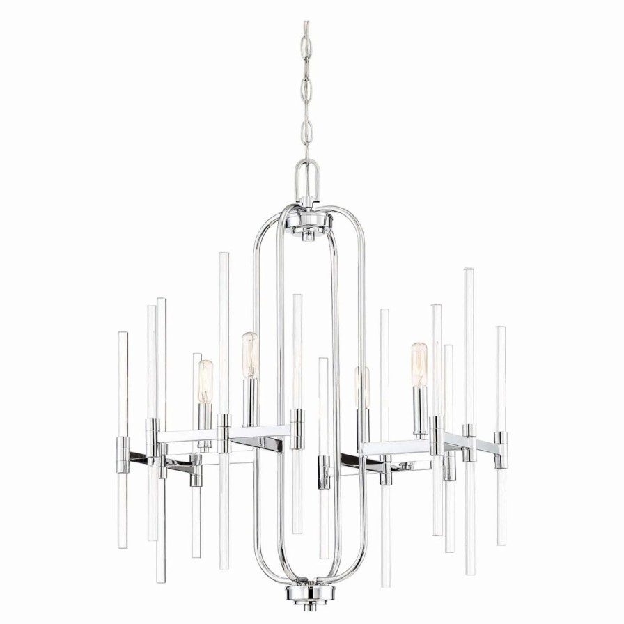 Chandeliers * | Coupon Edison Bulb Minka Lavery 3094-77 Chandelier Chrome