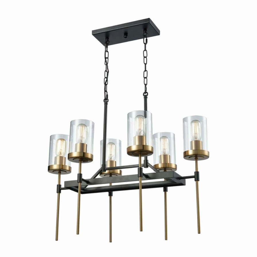 Chandeliers * | Discount Linear Elk Lighting North Haven 14551/6 6 Light Chandelier