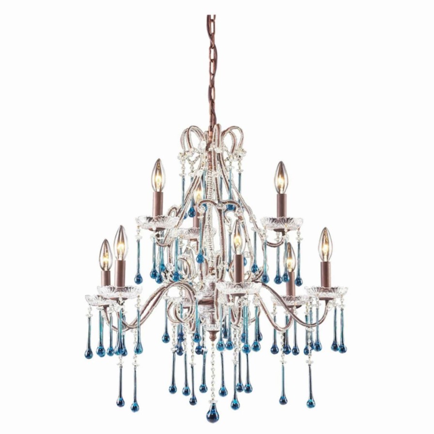 Crystal * | Brand New Crystal Elk Lighting Opulence 4013/6+3 Chandelier