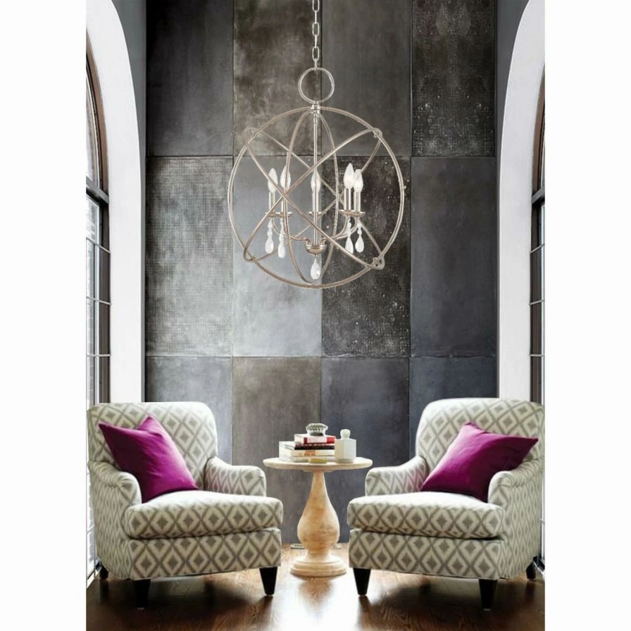 Chandeliers * | Cheap Globe Livex Lighting Aria 40905 Chandelier