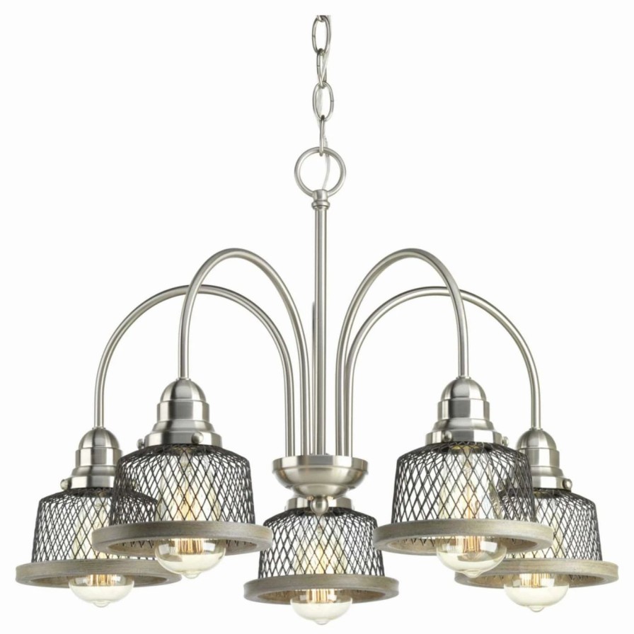 Chandeliers * | Best Sale Cage Progress Lighting Tilley P400074 Chandelier