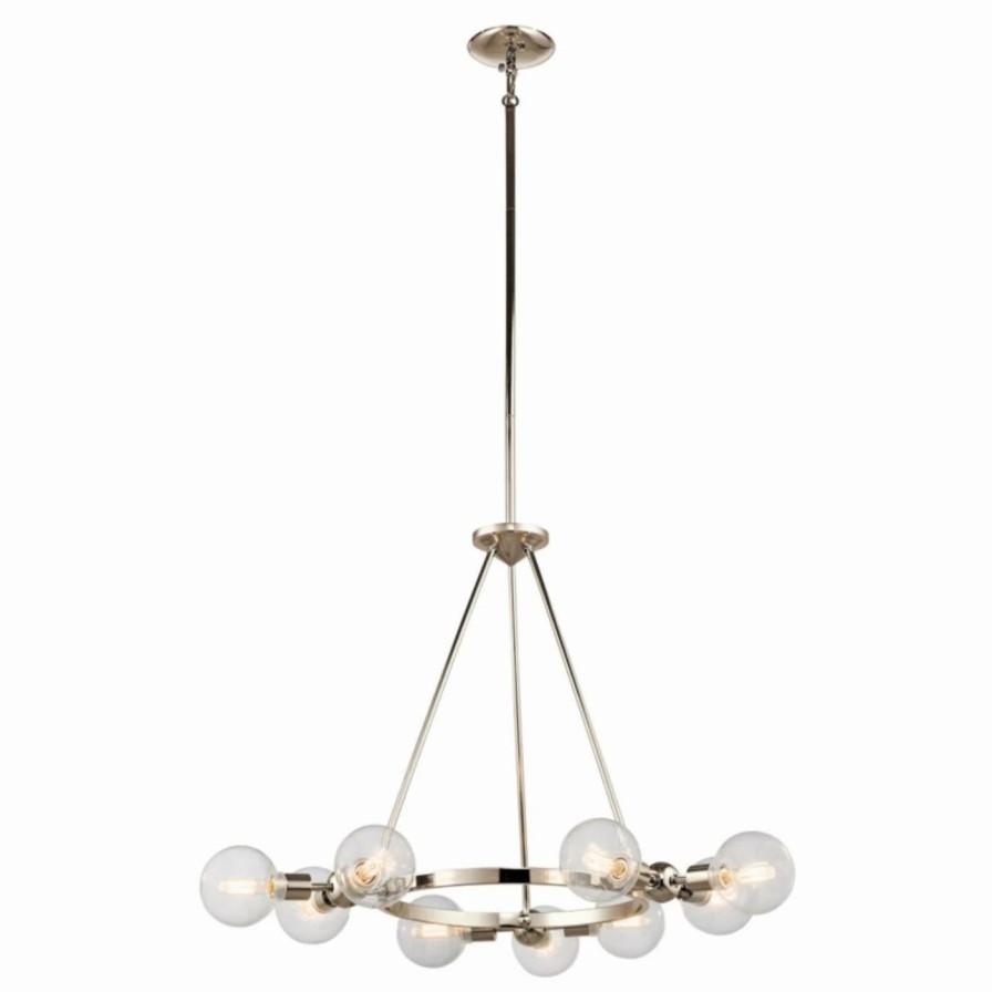 Chandeliers * | Buy Wagon Wheel Kichler Garim 42474Pn Chandelier