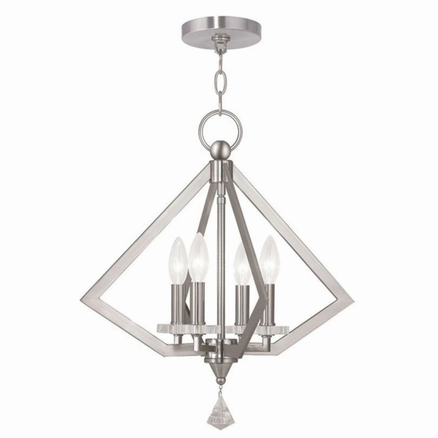 Candle * | Best Sale Candle Livex Lighting Diamond 50664 Chandelier