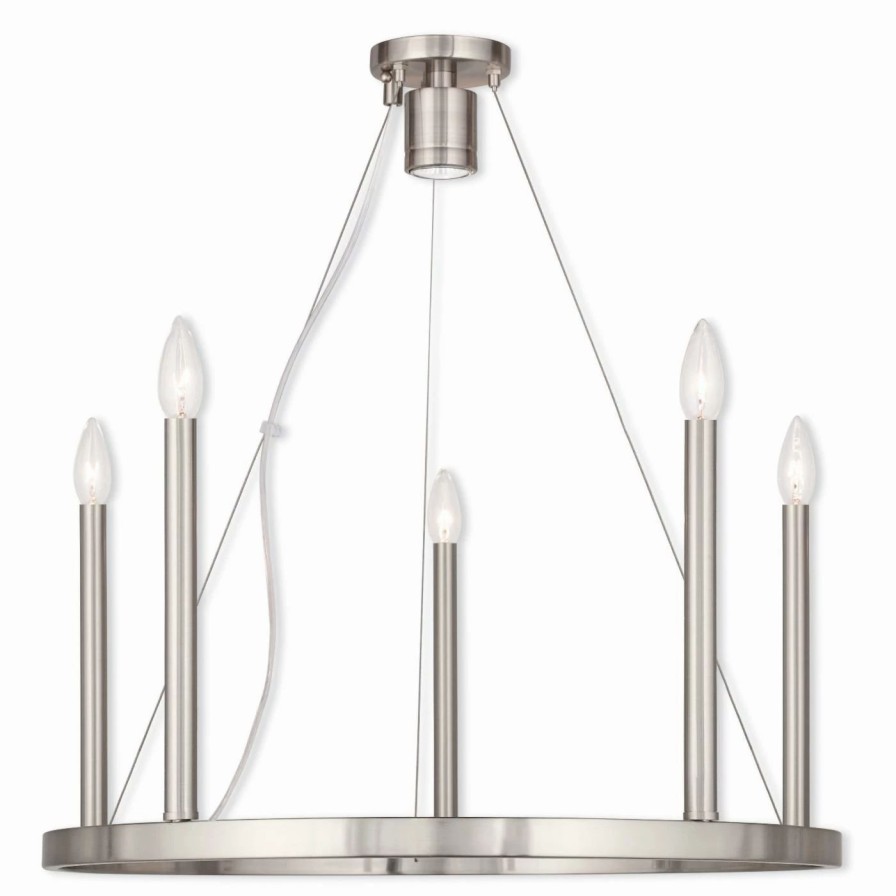 Candle * | Wholesale Livex Lighting Candle Livex Alpine 40245 6 Light Chandelier