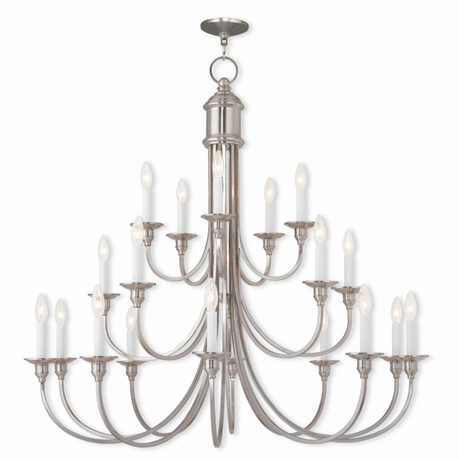 Candle * | Cheapest Livex Lighting Candle Livex Cranford 5140 Foyer Chandelier