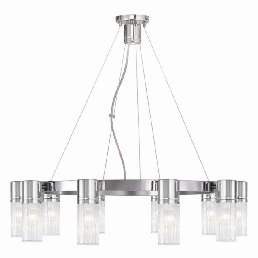 Chandeliers * | Buy Wagon Wheel Livex Lighting Midtown 50699 Chandelier