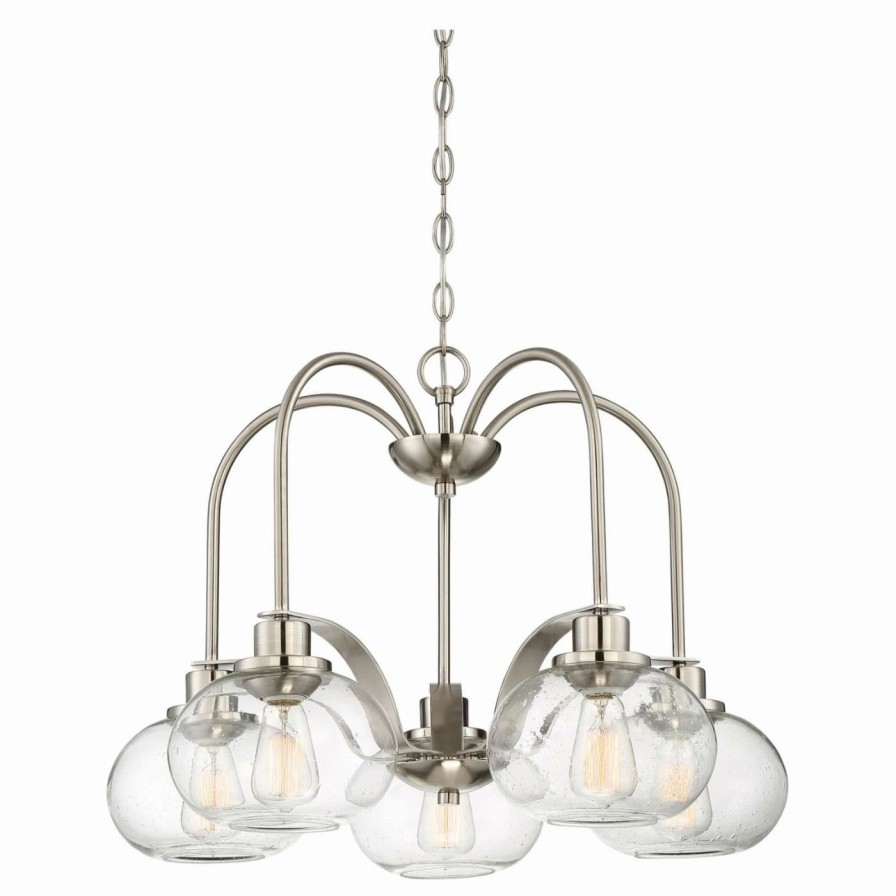 Chandeliers * | Best Sale Globe Quoizel Trilogy Trg5105Bn Chandelier