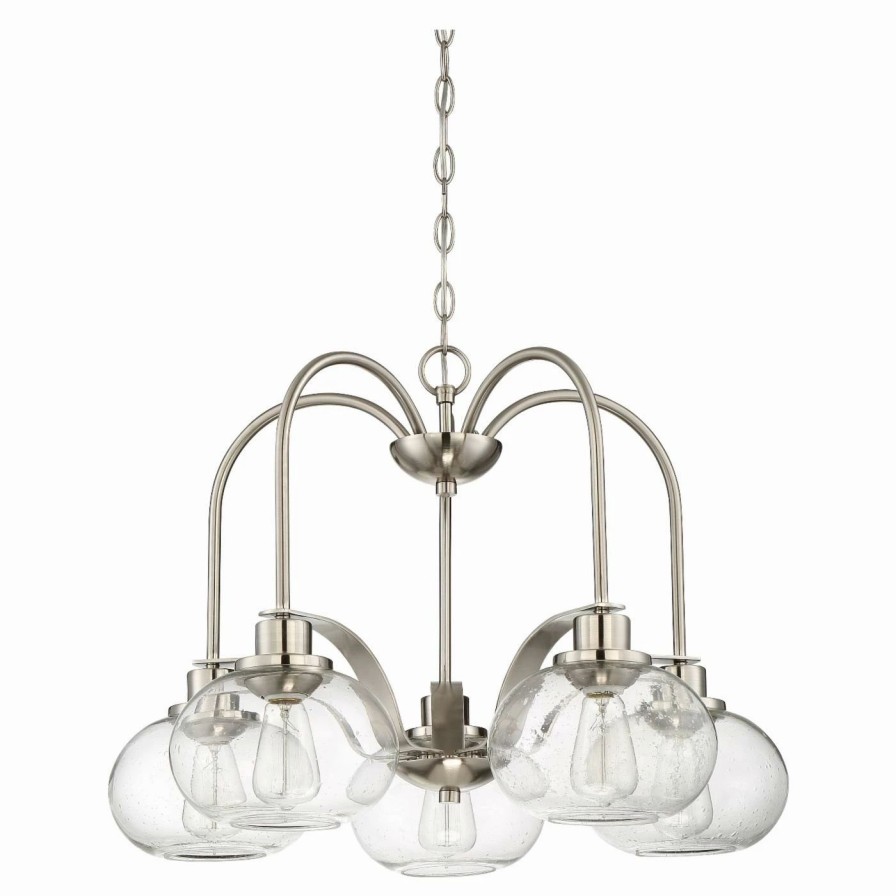 Chandeliers * | Best Sale Globe Quoizel Trilogy Trg5105Bn Chandelier