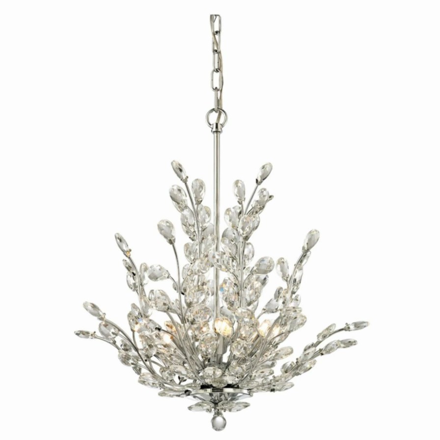 Chandeliers * | Wholesale Branch/Twig Elk Lighting Crystique 45262/6 Chandelier