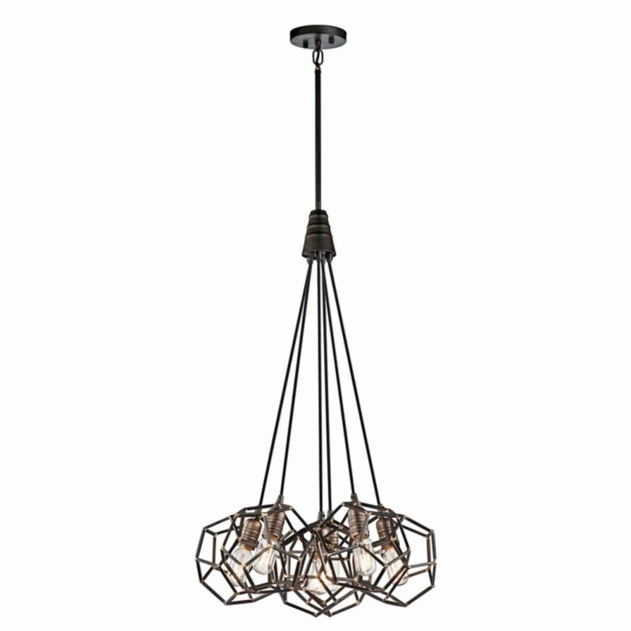 Chandeliers * | Best Pirce Edison Bulb Kichler Rocklyn 43718Rs Chandelier