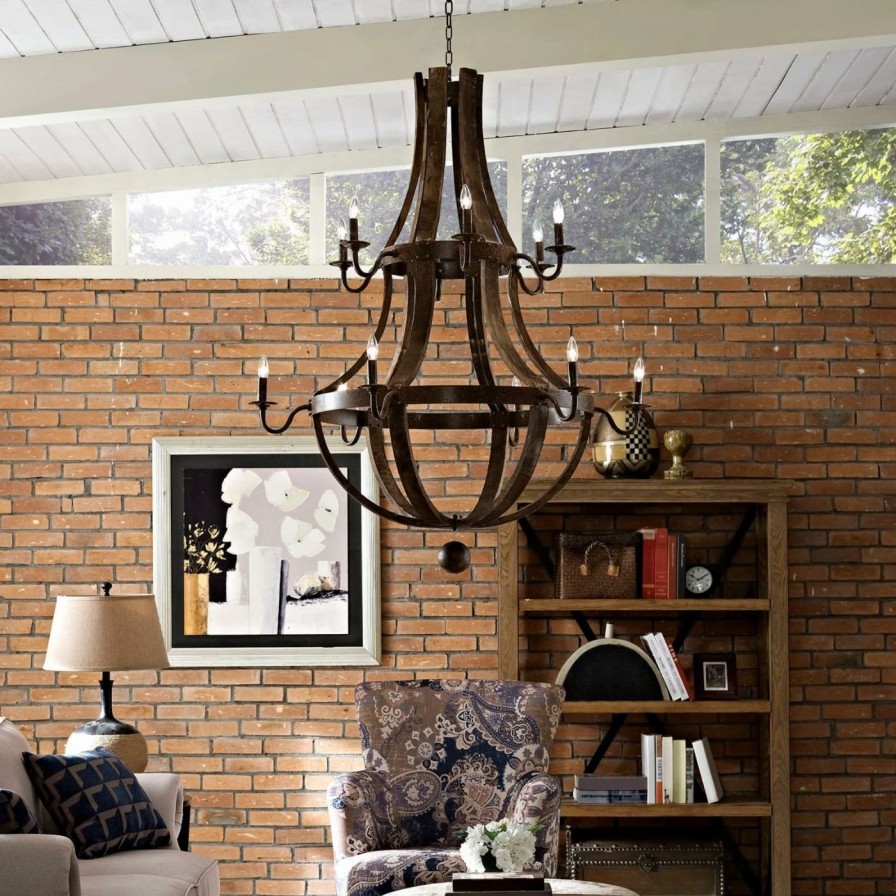 Chandeliers * | Coupon Empire Modway Lighting Trebuchet Eei-2109-Brn Chandelier