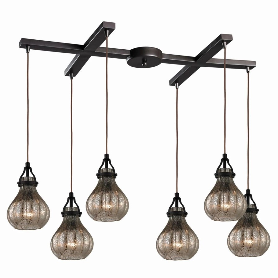 Chandeliers * | Buy Linear Elk Lighting Danica 46024/6 6 Light Chandelier