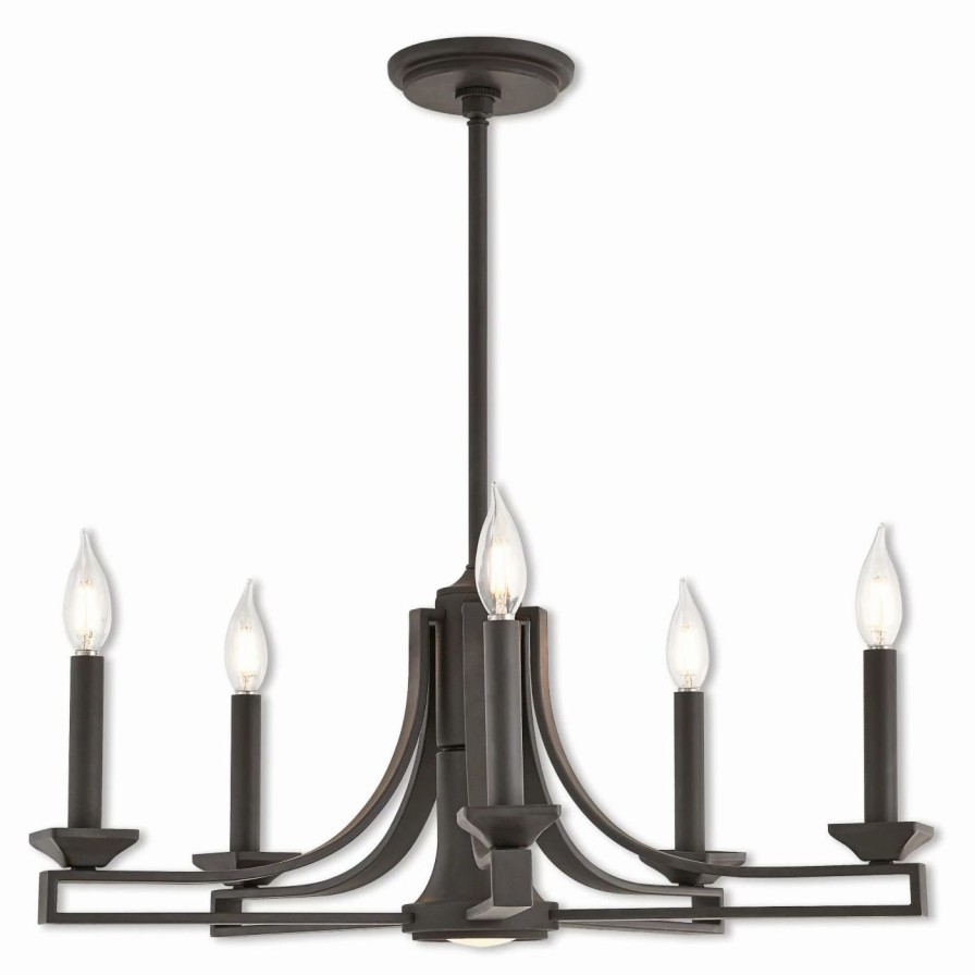 Candle * | Best Pirce Candle Livex Lighting Trumbull 40055 6 Light Chandelier