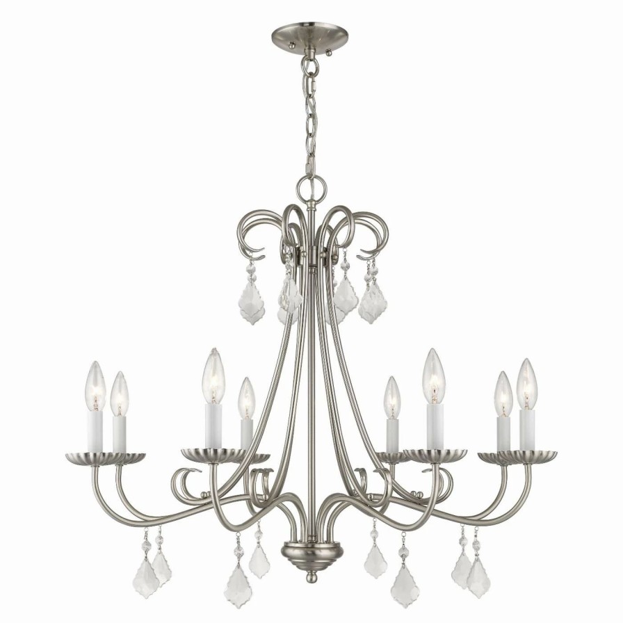 Candle * | Best Pirce Candle Livex Lighting Daphne 8 Light Chandelier