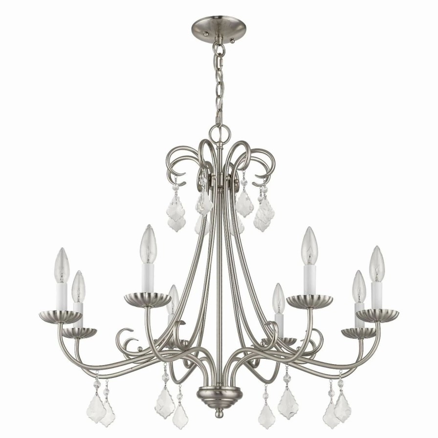 Candle * | Best Pirce Candle Livex Lighting Daphne 8 Light Chandelier