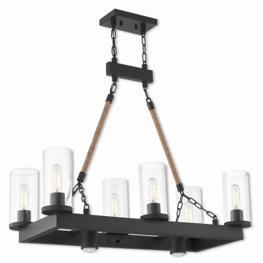 Chandeliers * | Buy Linear Livex Lighting Metuchen 8 Light Chandelier