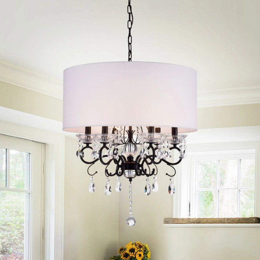 Chandeliers * | Deals Drum Warehouse Of Tiffany Ninian Rl9270Orb Crystal Chandelier