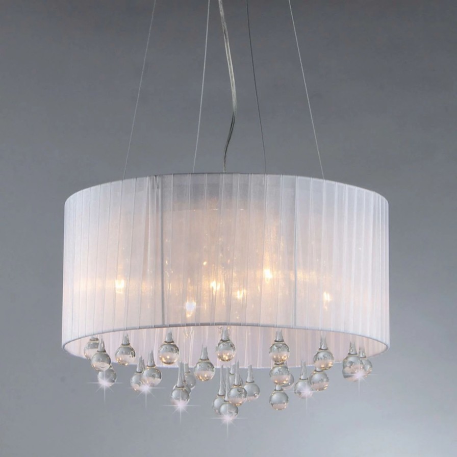 Chandeliers * | Cheap Drum Warehouse Of Tiffany Rl1022 Spherical Crystal Pendant Light