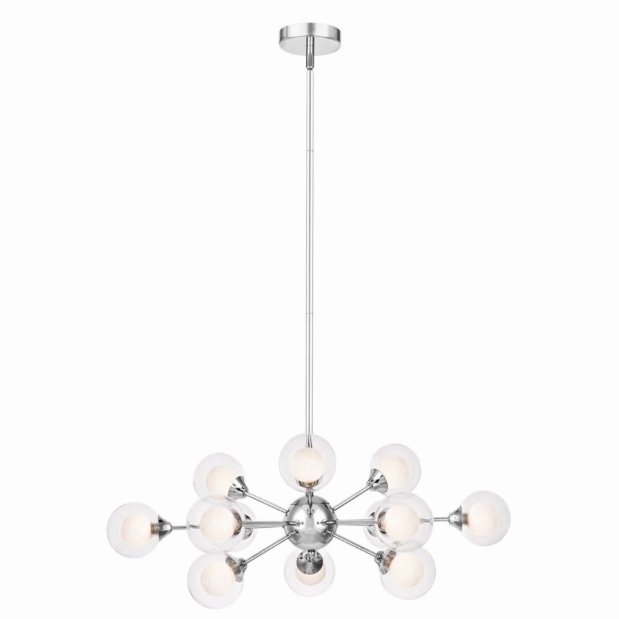 Chandeliers * | Hot Sale Sputnik Quoizel Platinum Pcsb5012C Chandelier