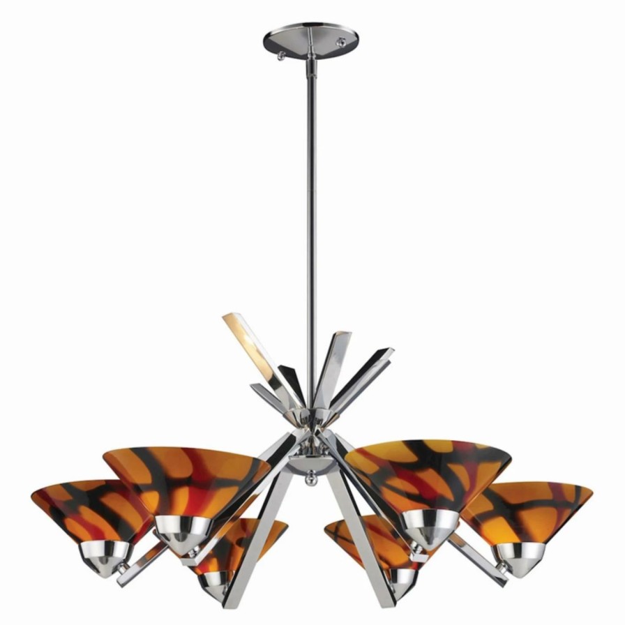 Chandeliers * | Best Pirce Sputnik Elk Lighting Refraction 1475-6 Chandelier