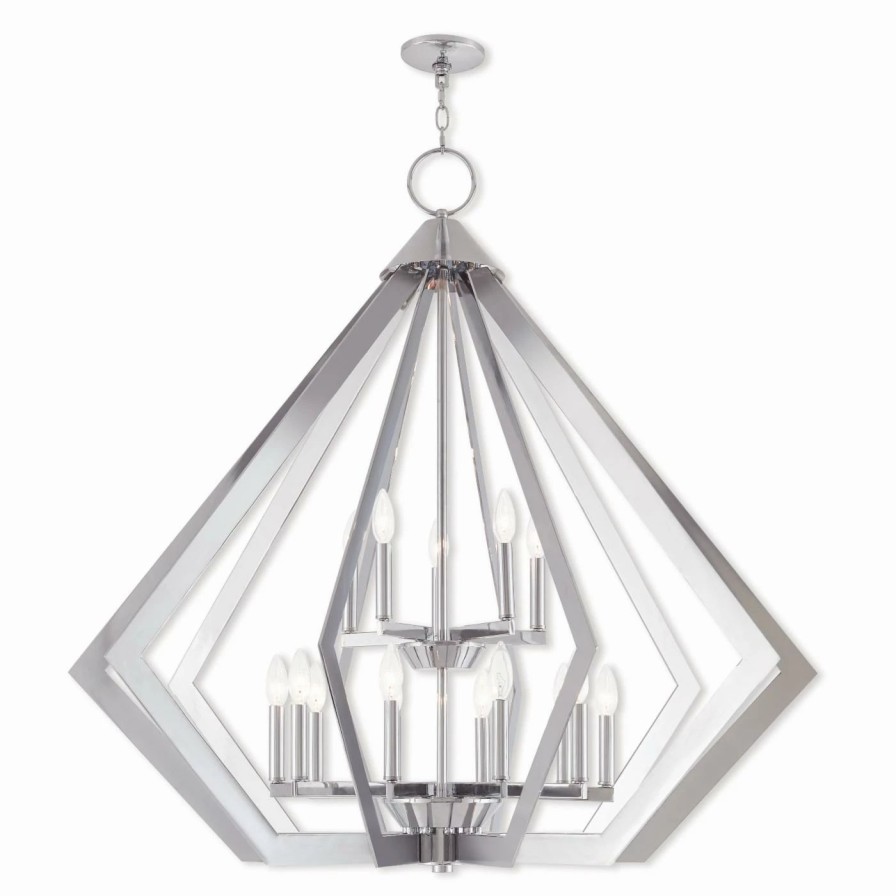 Chandeliers * | Best Pirce Cage Livex Lighting Prism 15 Light Chandelier