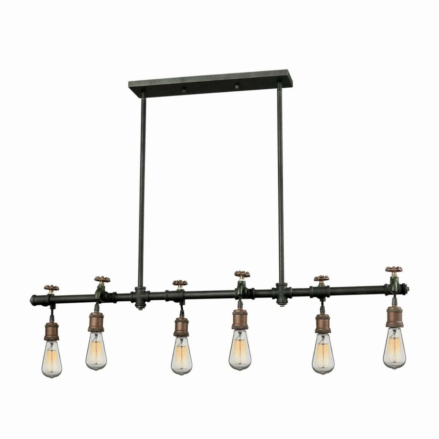 Chandeliers * | Best Sale Linear Elk Lighting Jonas 14289/6 6 Light Chandelier