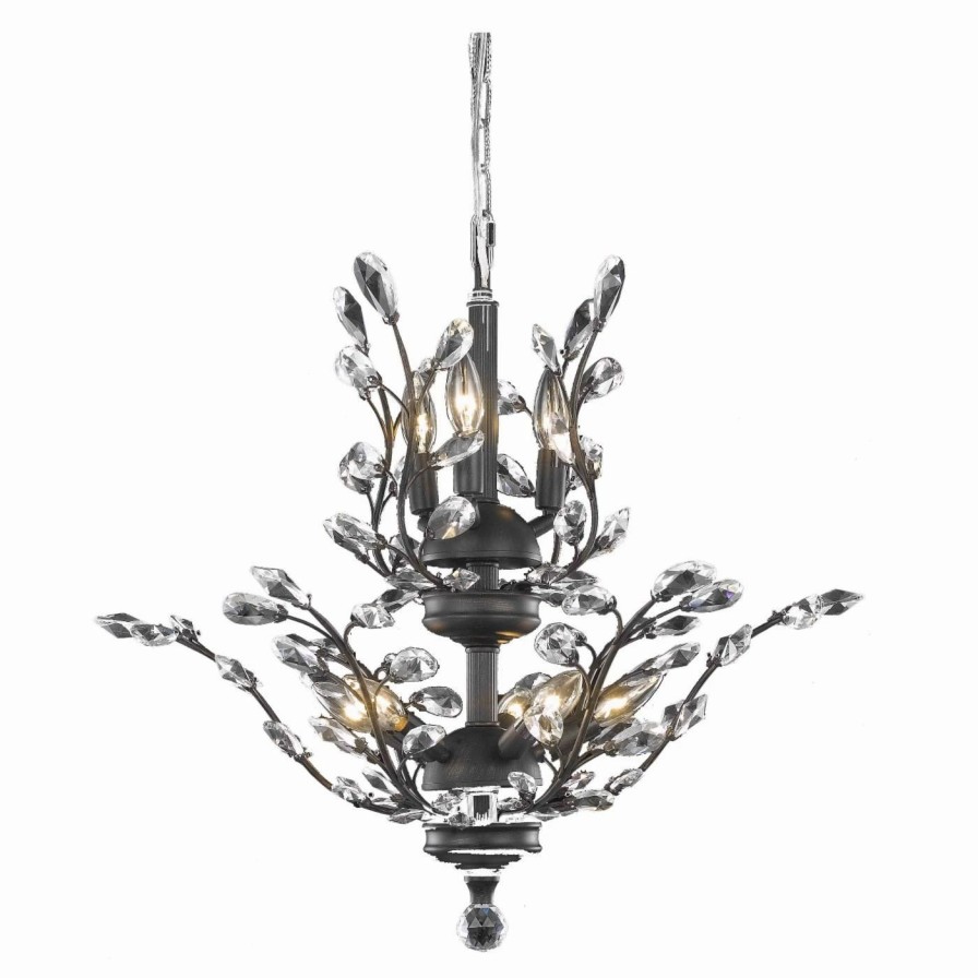 Chandeliers * | Best Sale Branch/Twig Elegant Lighting Orchid 8 Light Chandelier