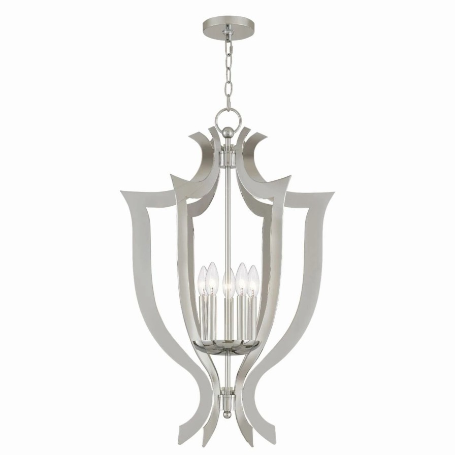 Chandeliers * | Outlet Candle Livex Lighting Aldrich 5 Light Chandelier