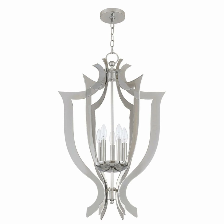 Chandeliers * | Outlet Candle Livex Lighting Aldrich 5 Light Chandelier