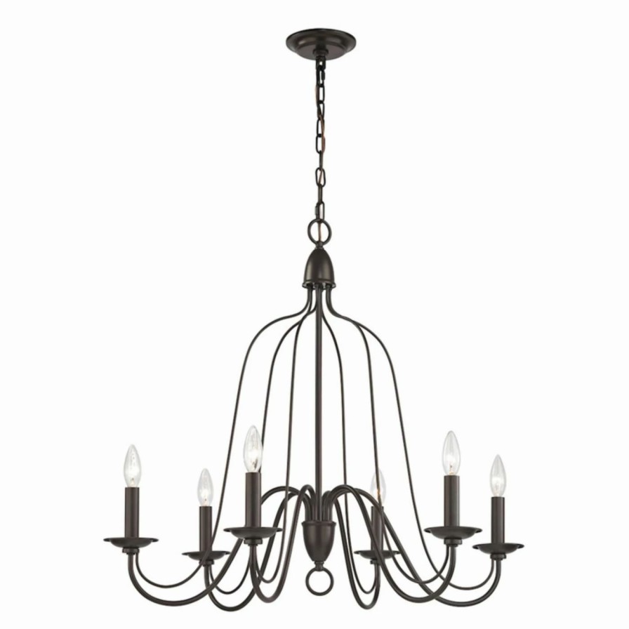 Candle * | Budget Candle Elk Lighting Monroe 32162/6 Chandelier