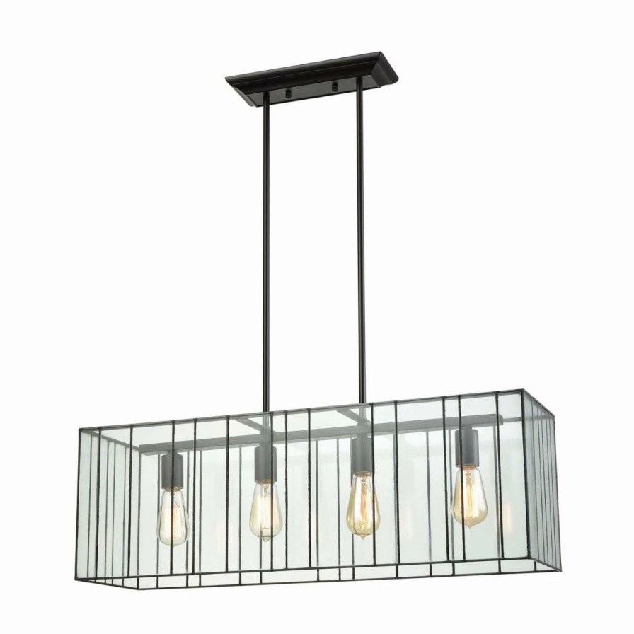 Chandeliers * | Cheapest Linear Elk Lighting Lucian 72196/4 4 Light Chandelier