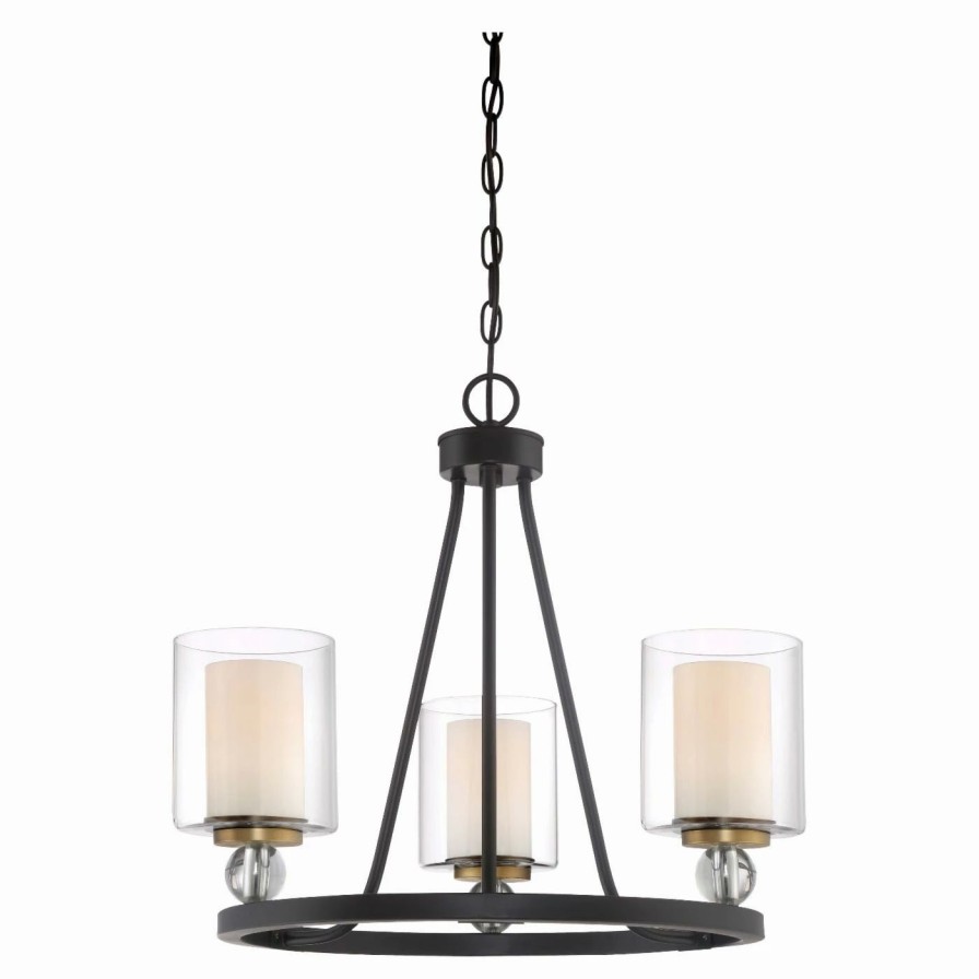 Chandeliers * | Cheapest Wagon Wheel Minka Lavery 3 Light Studio 5 Chandelier