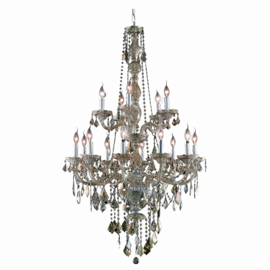 Candle * | New Candle Elegant Lighting Verona 7815G33 Crystal Chandelier