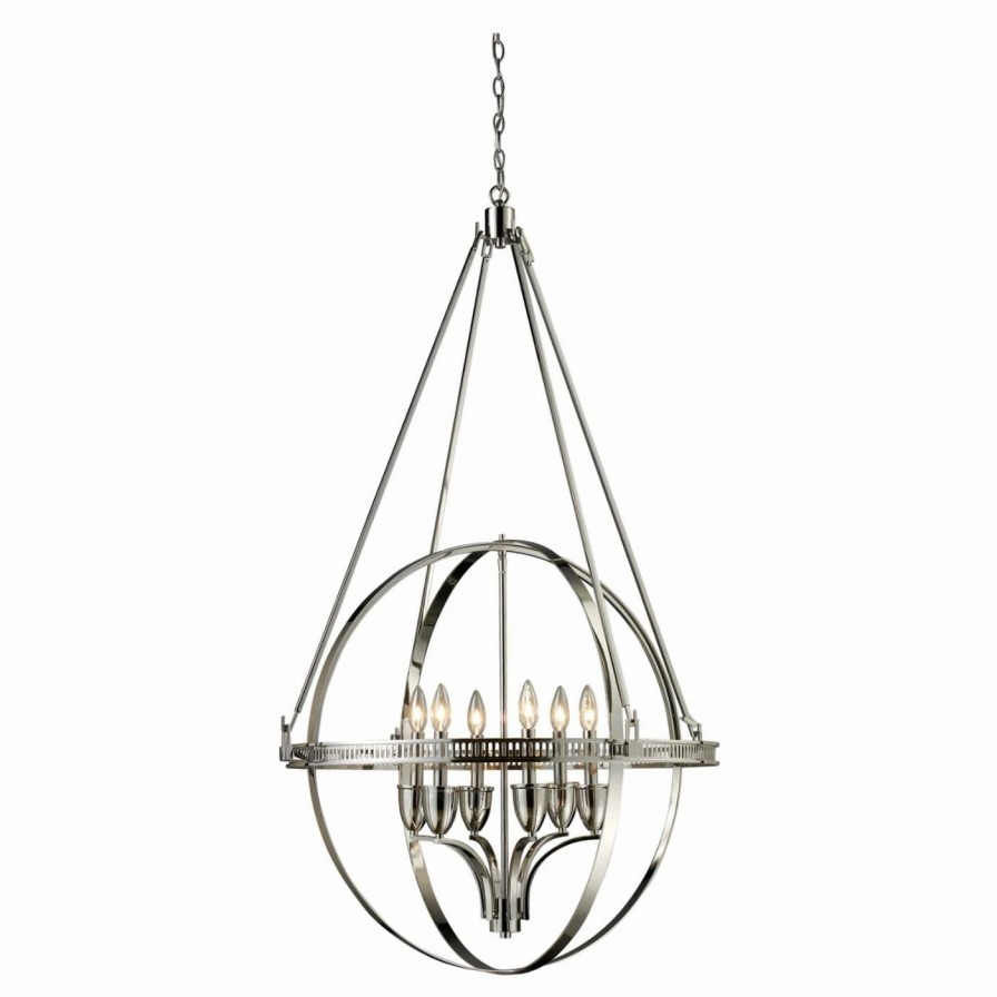 Chandeliers * | Buy Globe Elk Lighting Hemispheres Chandelier 10193/6 32W In.